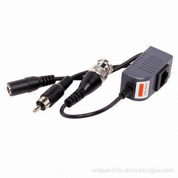 1-channel Passive Video, Power and Audio Transceiver, 200m, 12 to 36V Power Supply